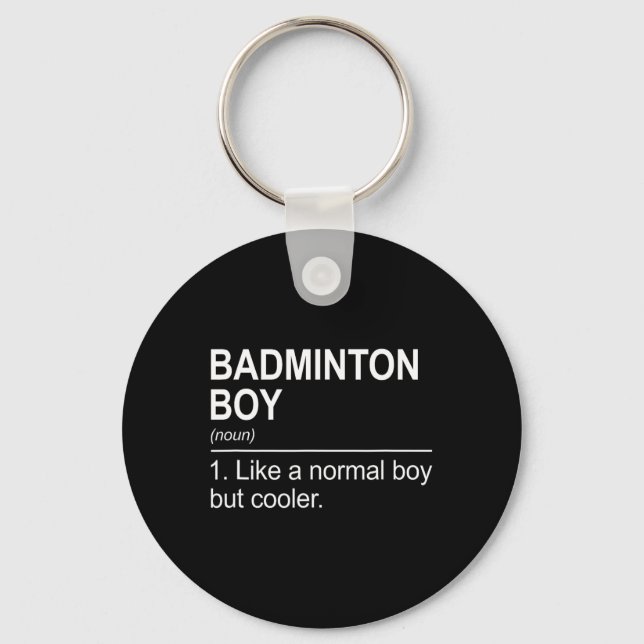 Badminton Boy Noun Definition Shuttle Badminton Pl Nyckelring (Framsida)