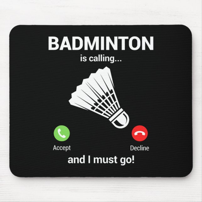 Badminton Calling Badminton Älskare Funny Badminto Musmatta (Framsidan)