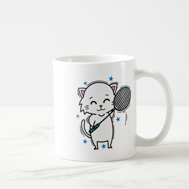 Badminton Cat Kaffemugg (Höger)
