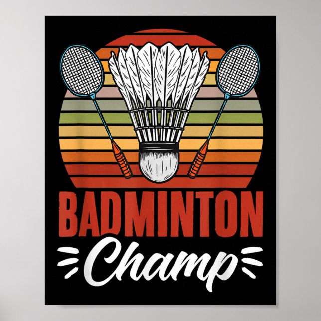 Badminton Champ Rackethistorisk Badminton P Poster (Framsidan)
