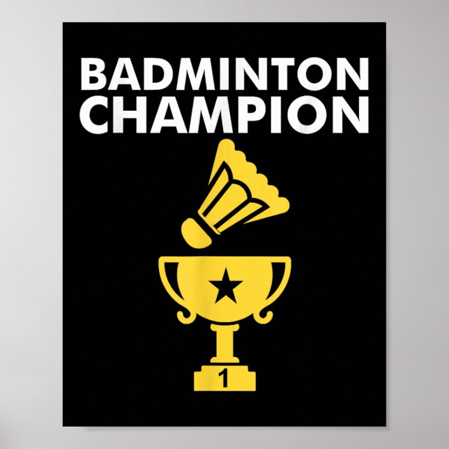 Badminton Champion Birdie Apparel  Poster (Framsidan)