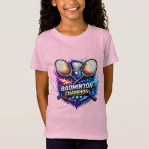 Badminton Champion Färgglada Grafiska Flick-T-Shir T Shirt