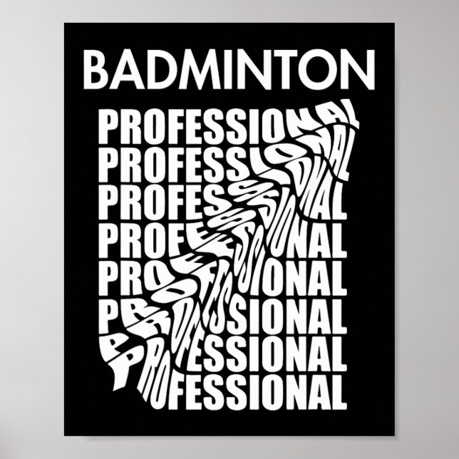 Badminton Champion Shuttle Racket Smash Tournament Poster (Framsidan)