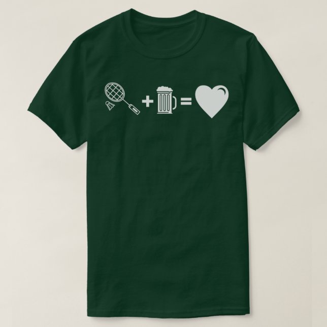 Badminton Cheers Mugg från Beer Idrottsman Gift Id T Shirt (Design framsida)