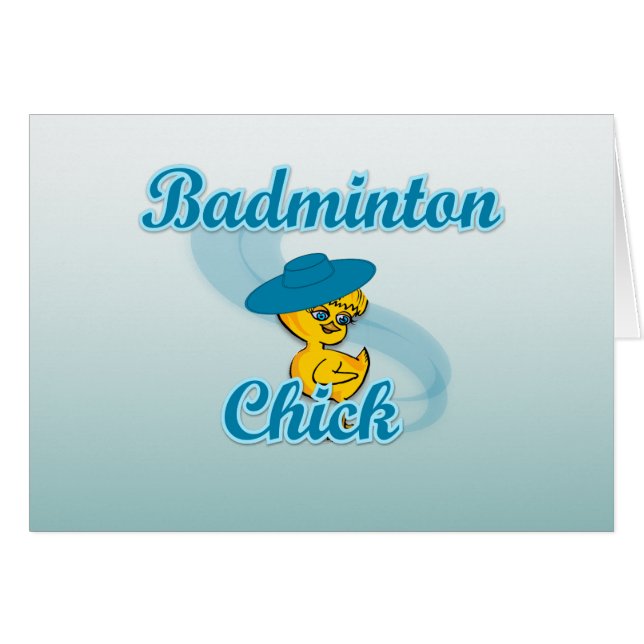 Badminton Chick #3 Hälsningskort (Framsidan Horizontal)