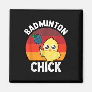 Badminton Chick Badminton Spelare Shuttle Sport Sm Magnet