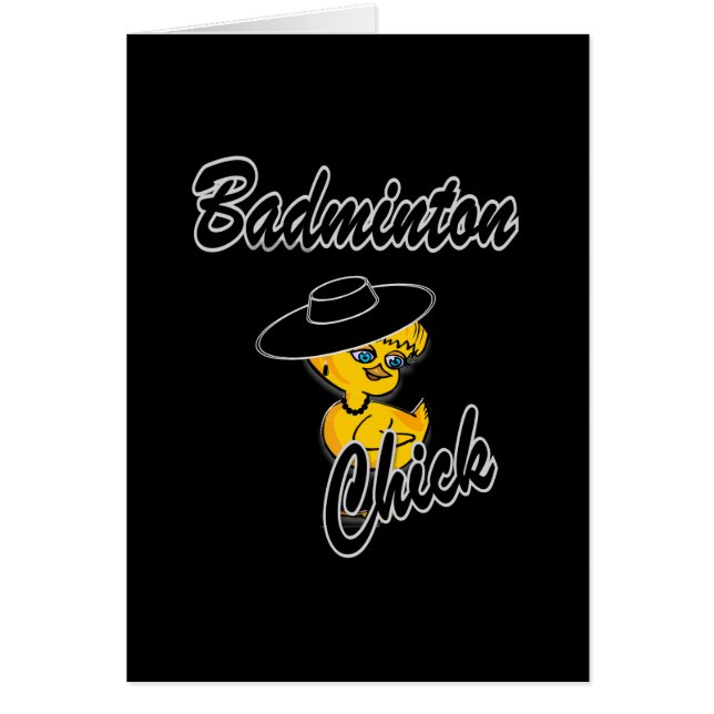 Badminton-Chick nr 4 Hälsningskort (Framsidan)