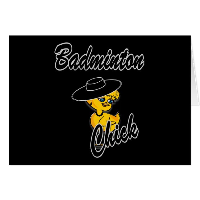 Badminton-Chick nr 4 Hälsningskort (Framsidan Horizontal)