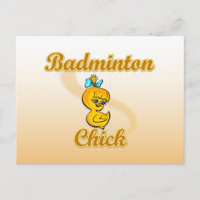 Badminton Chick Vykort (Framsida)