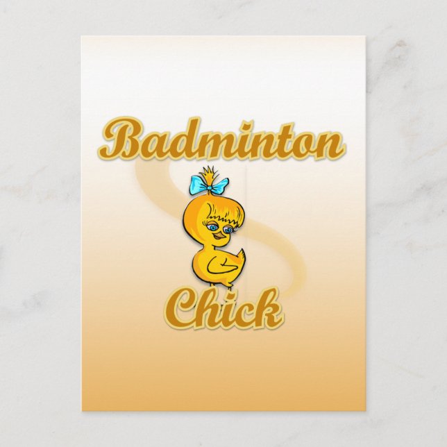 Badminton Chick Vykort (Framsida)