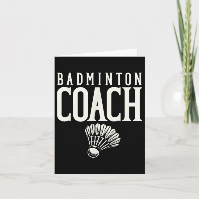 Badminton Coach Badminton Player Shuttle Kort (Framsida)