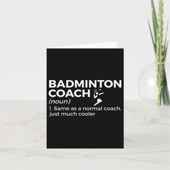Badminton Coach Definition Funny Badminton Kort (Framsida)