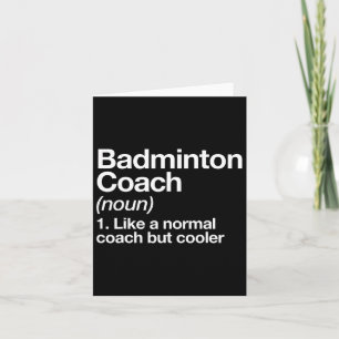 Badminton Coach Definition idrottar en fin tränare Kort