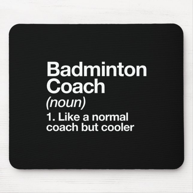 Badminton Coach Definition idrottar en fin tränare Musmatta (Framsidan)
