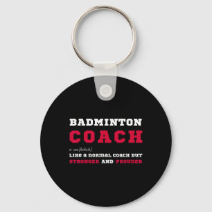 Badminton Coach Sports Tränar definitionsgåva Nyckelring