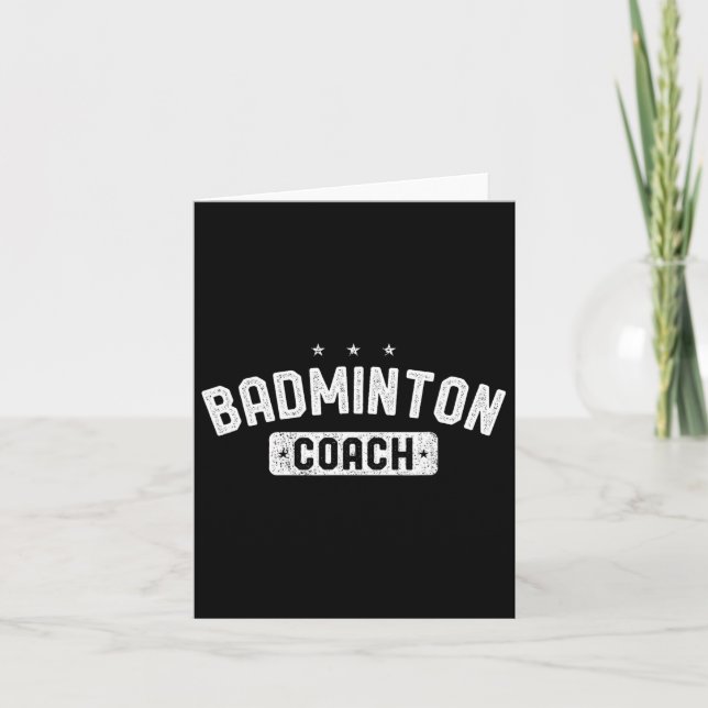 Badminton Coach Vintage Badminton Kort (Framsida)