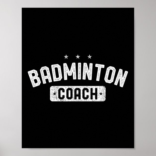 Badminton Coach Vintage Badminton  Poster (Framsidan)