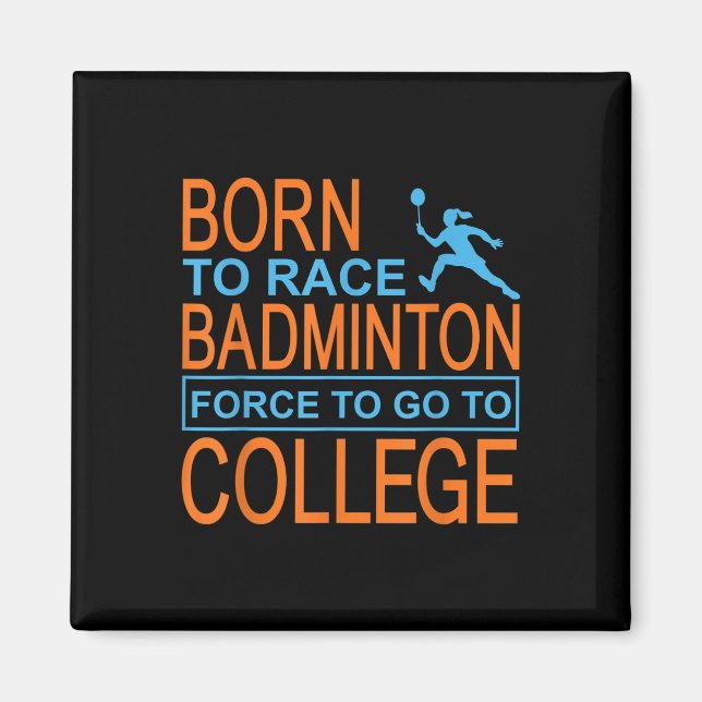 Badminton College Kläder Shuttle Magnet (Framsidan)