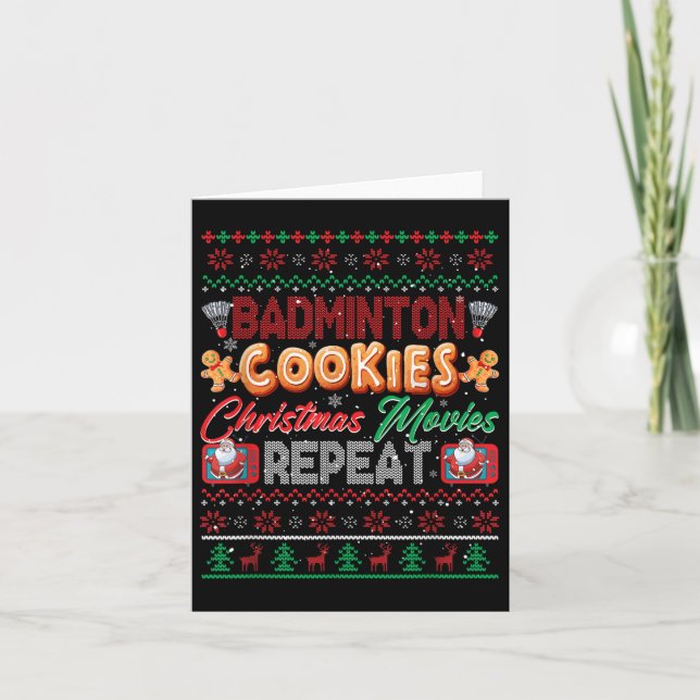 Badminton Cookies julfilmer Repeat Sweater Kort (Framsida)