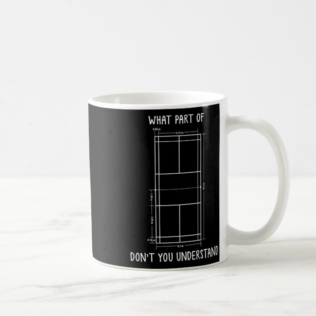 Badminton Court Dimensions Funny Badminton Player Kaffemugg (Höger)