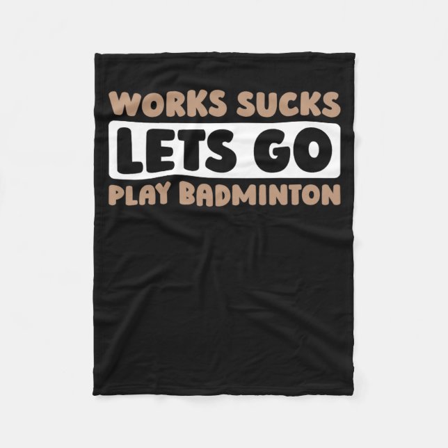 Badminton Court Racket Player - Racquet Team Shutt Fleecefilt (Framsidan)