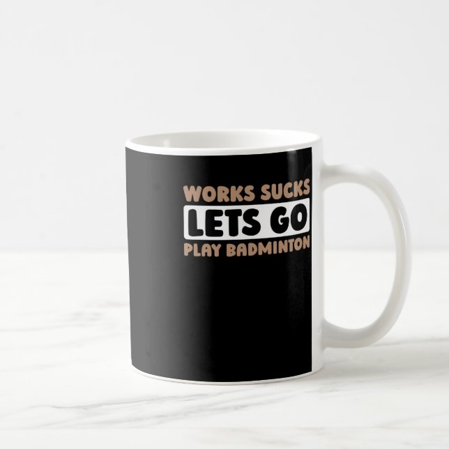 Badminton Court Racket Player - Racquet Team Shutt Kaffemugg (Höger)