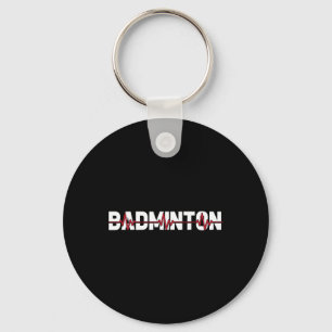 Badminton Court Racket - Racquet Shuttle Ekg Heart Nyckelring