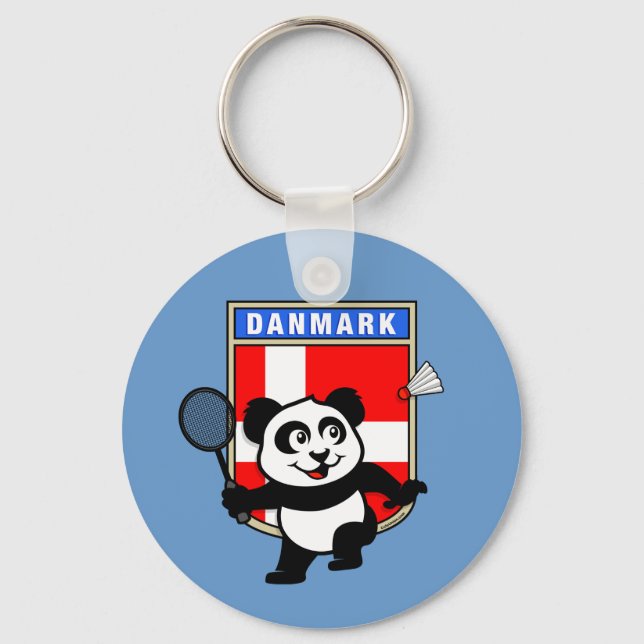 Badminton Danmark Panda Nyckelring (Framsida)