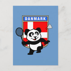 Badminton Danmark Panda Vykort