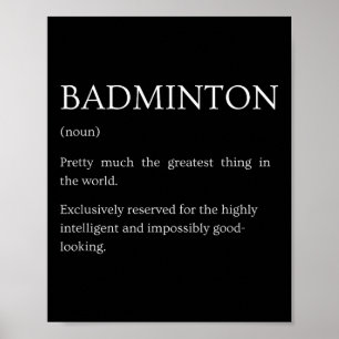 Badminton Definition - Rolig Sarksastisk Badminton Poster