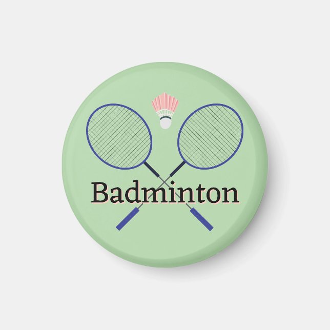 Badminton Design Magnet (Framsidan)