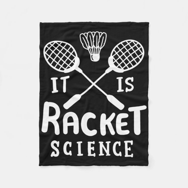 Badminton det är Racket Science Fleecefilt (Framsidan)