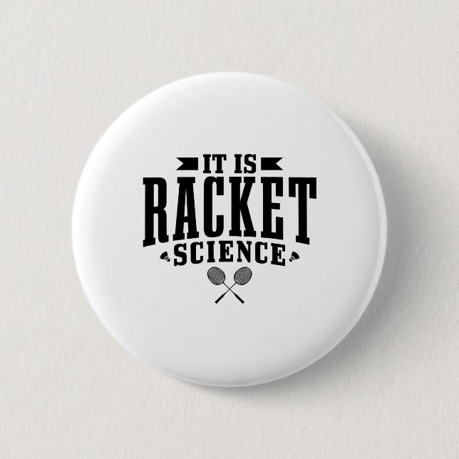 Badminton Det är Racket Science Manar Women Funny Knapp (Framsida)
