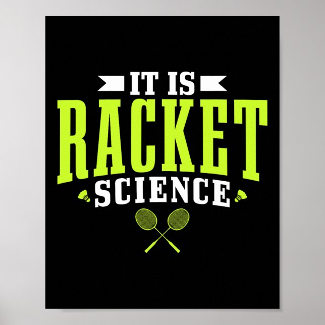 Badminton Det är Racket Science Manar Women Funny Poster (Framsidan)