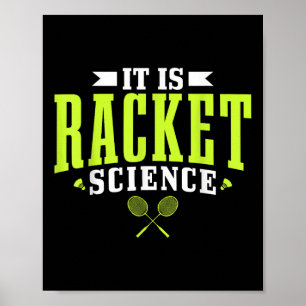 Badminton Det är Racket Science Manar Women Funny Poster