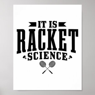 Badminton Det är Racket Science Manar Women Funny Poster