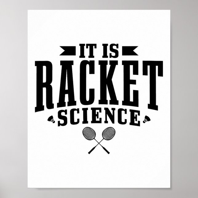 Badminton Det är Racket Science Manar Women Funny Poster (Framsidan)