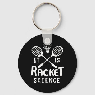 Badminton det är Racket Science Nyckelring