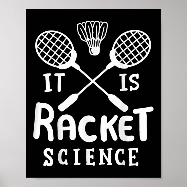 Badminton det är Racket Science Poster (Framsidan)
