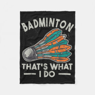 Badminton Det är vad jag gör Vintage Kvinnor Fjäde Fleecefilt