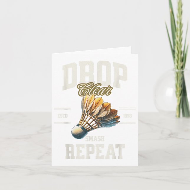 Badminton Drop Clear Smash Repeat Shuttle Kort (Framsida)