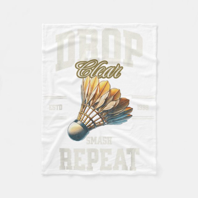 Badminton Drop Clear Smash Upprepa Shuttle  Fleecefilt (Framsidan)