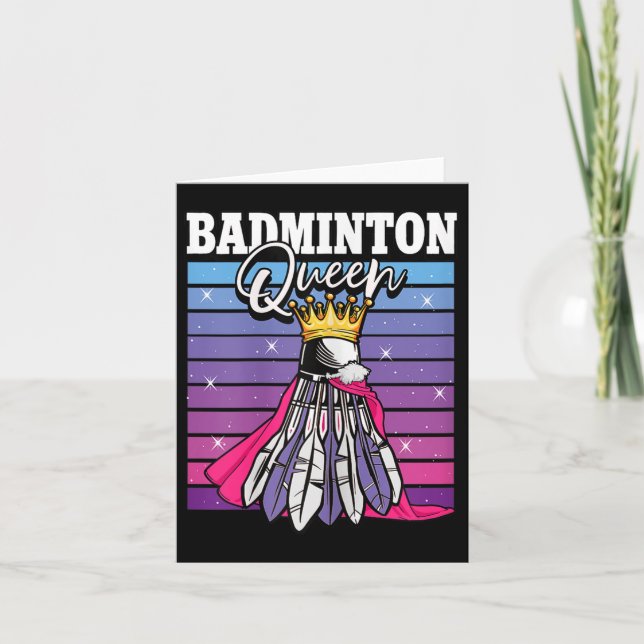 Badminton Drottning Shuttle Spelare  Kort (Framsida)