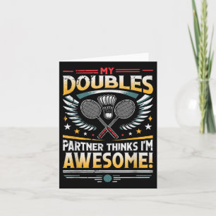 Badminton Dubbelpartner Tycker Att Jag Är Fantasti Kort