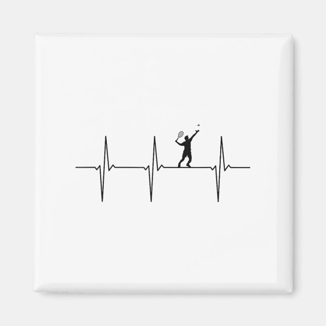 Badminton Ecg Hjärtfrekvens Shuttle Pulsfrekvens  Magnet (Framsidan)