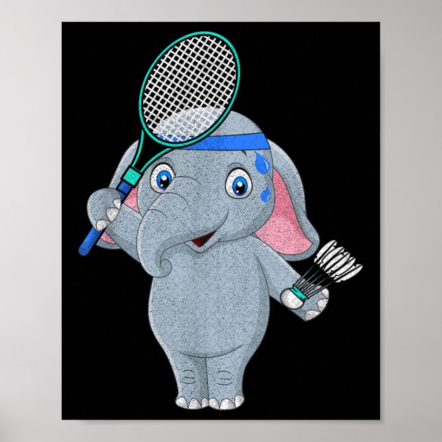 Badminton Elephant Poster (Framsidan)