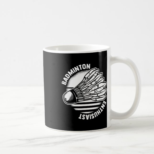 Badminton Enthusiast Shuttle Badminton Racket Kaffemugg (Höger)