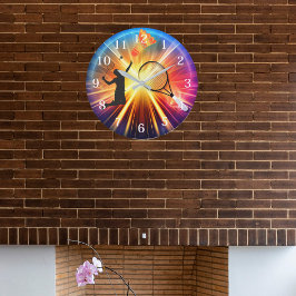 Badminton Enthusiast's Wall Clock Stor Klocka