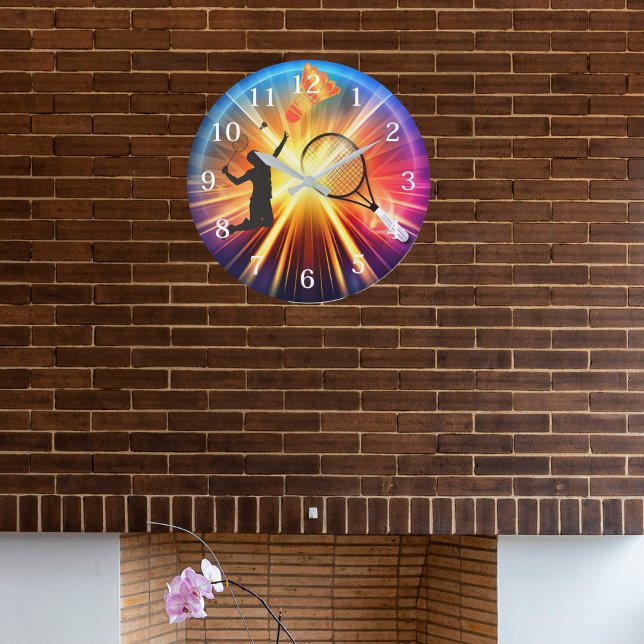 Badminton Enthusiast's Wall Clock Stor Klocka (Skapare uppladdad)