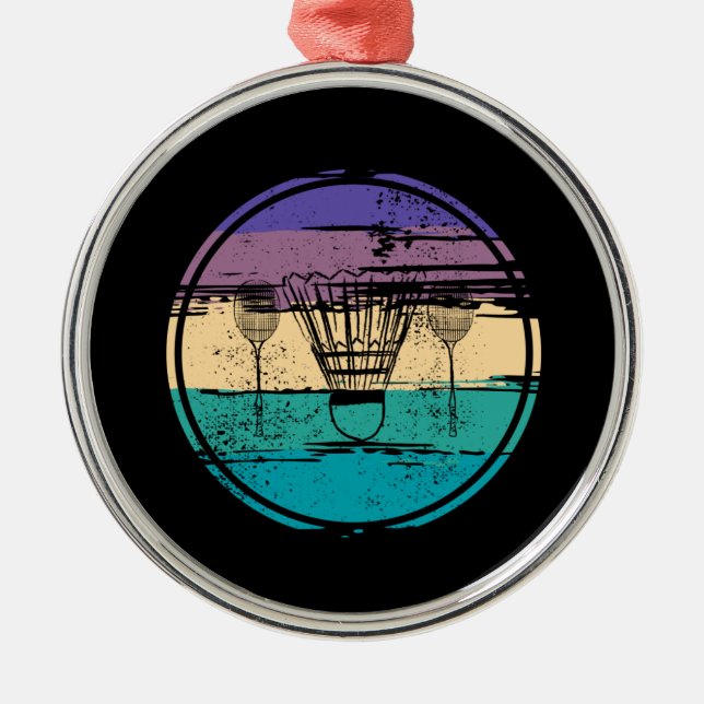 Badminton Equipment Design Julgransprydnad Metall (Framsidan)